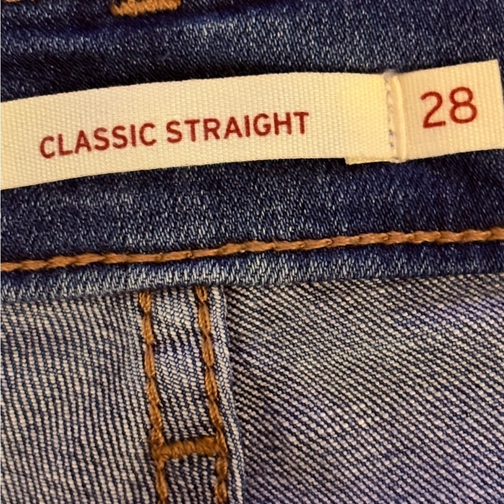 LEVI woman classic fit 5 pocket straight leg blue jeans - Picture 5 of 5
